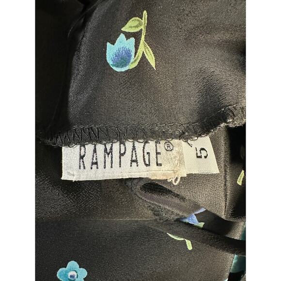 Rampage Black and Blue Floral Midi Dress - Picture 11 of 11